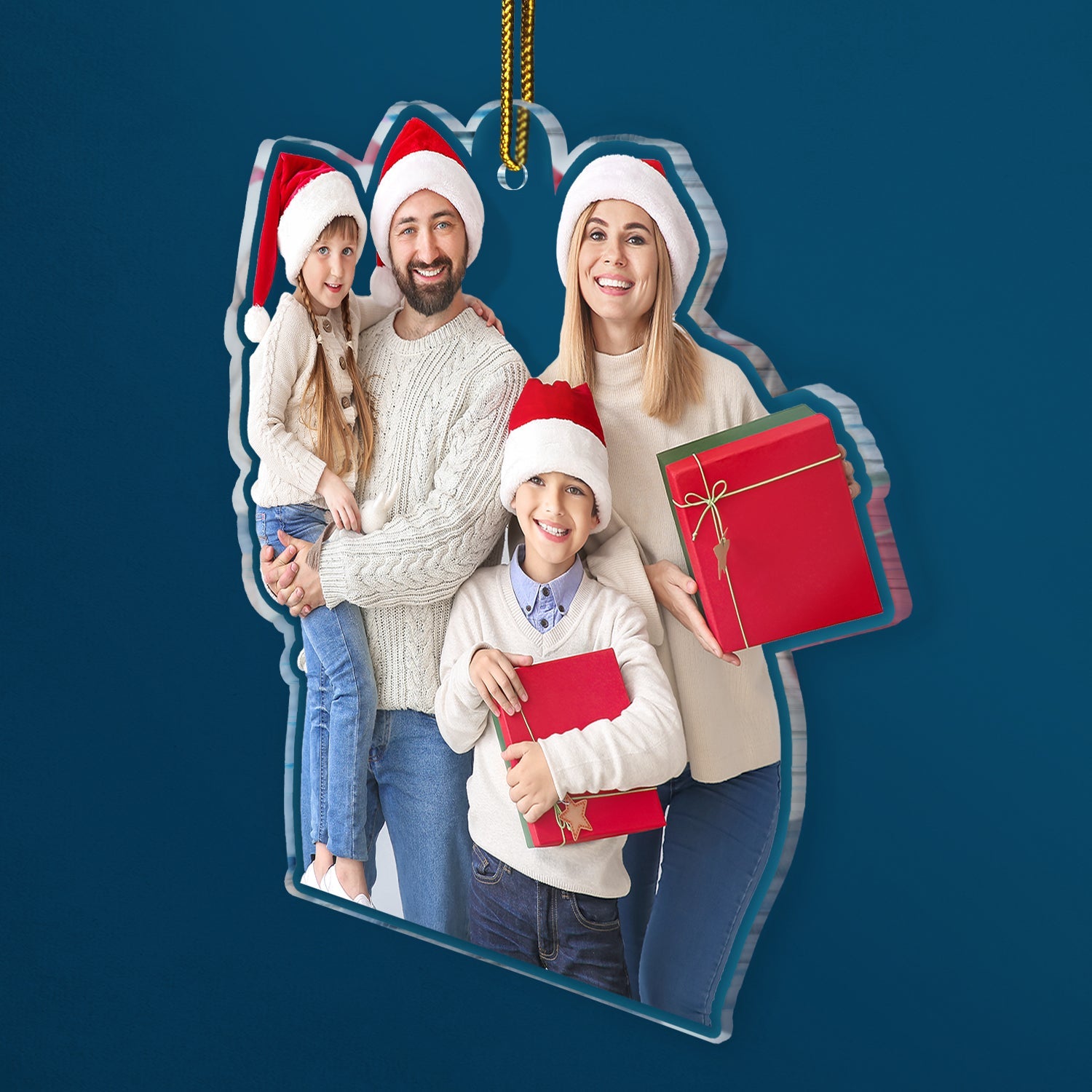 Custom Photo Couple Family - Christmas Gift For Couples - Personalized Acrylic Photo Ornament ORNA1210