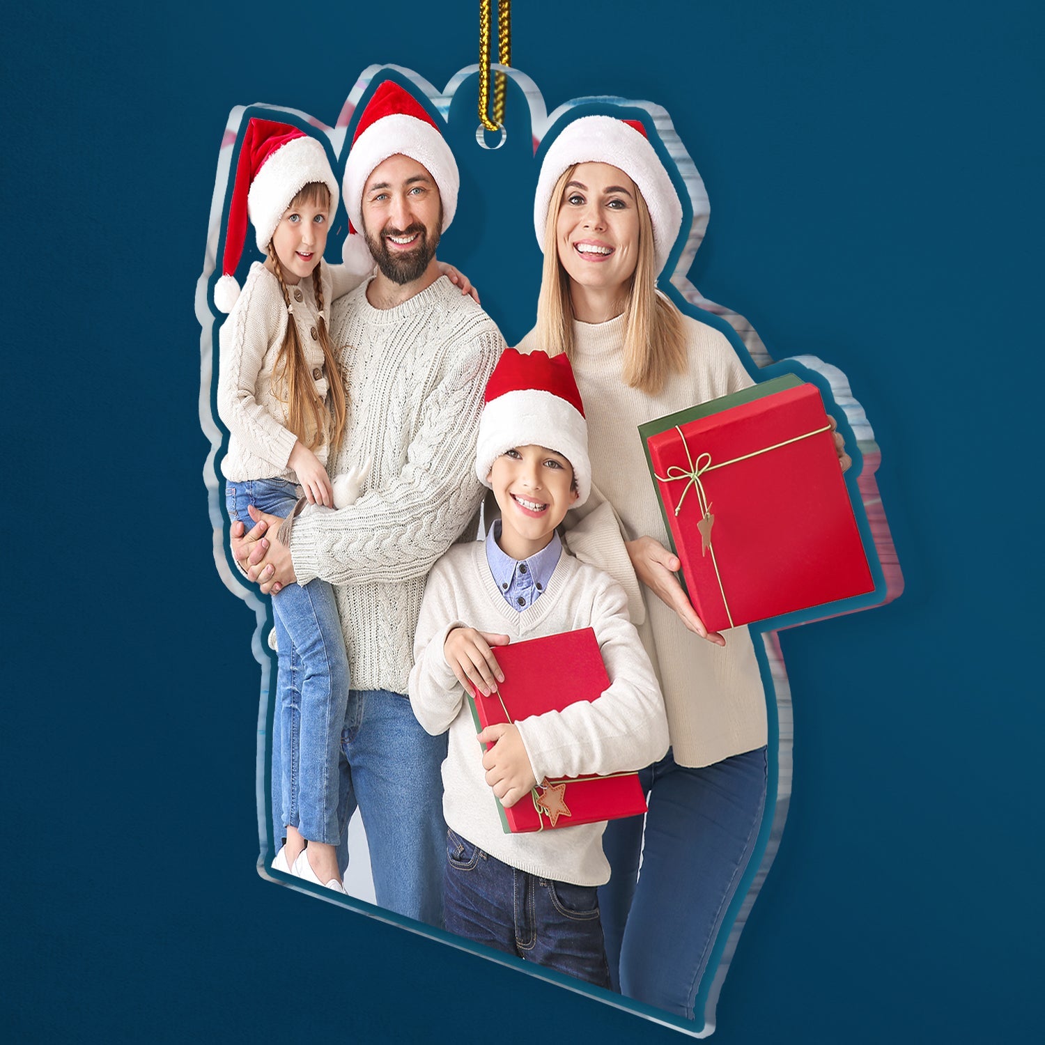 Custom Photo Family - Christmas Gift For Family, Parents - Personalized Acrylic Photo Ornament ORNA1210