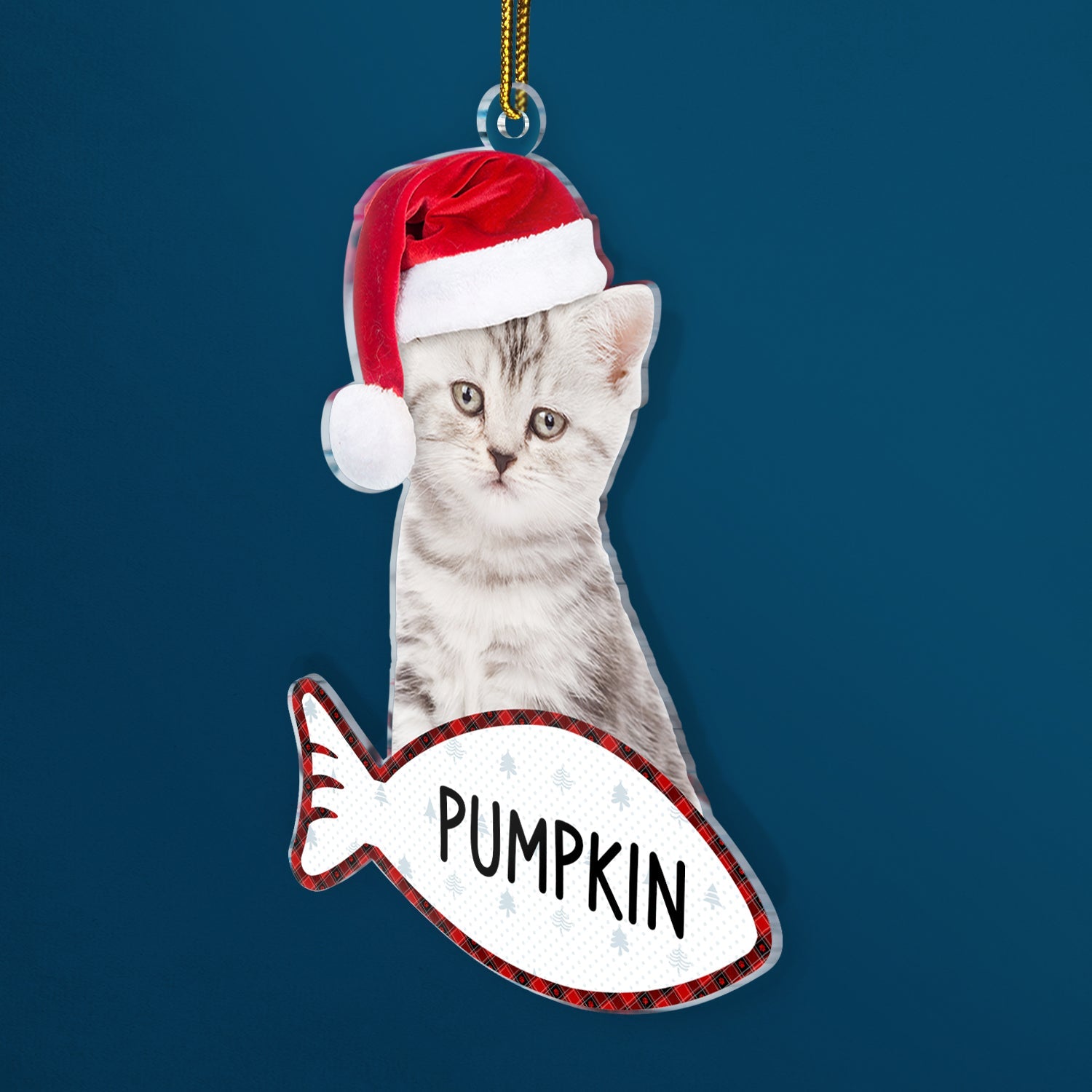 Custom Photo Funny Dog Cat - Christmas Gift For Pet Lovers - Personalized Cutout Acrylic Ornament ORNA1210