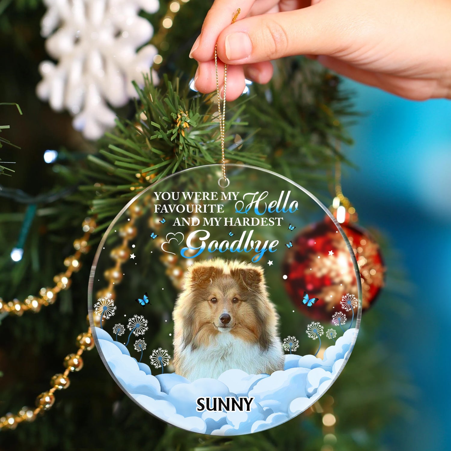 Custom Photo If Love Could Have Saved You - Christmas, Memorial Gift For Dog Lovers, Cat Lovers - Personalized Circle Acrylic Ornament ORNA1210