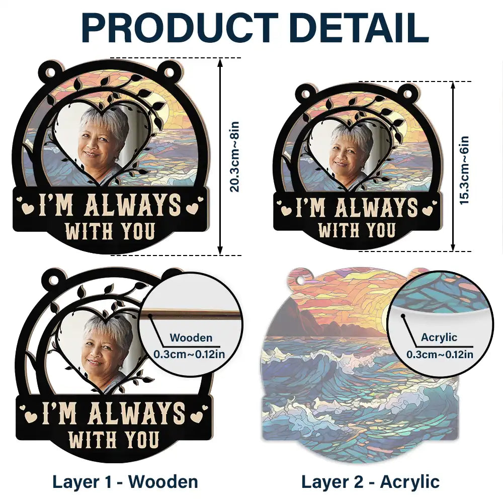 Custom Photo A Limb Has Fallen From The Family Tree - Personalized Window Hanging Suncatcher Ornament ORNA1210