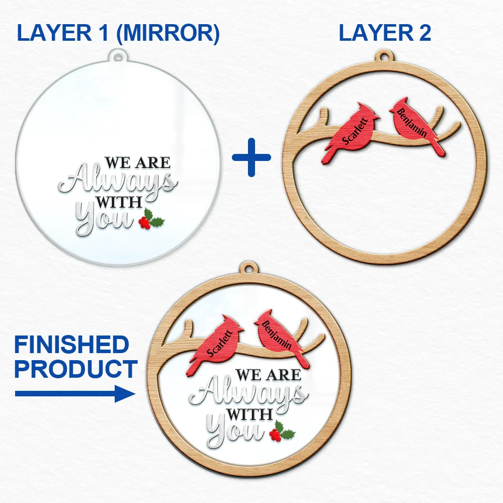 I Am Always With You Family Memorial - Personalized Mirror Ornament ORNA1210