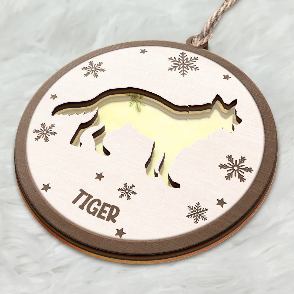 Dog Shape Christmas Gift For Dog Lovers - Personalized Mirror Ornament ORNA1210