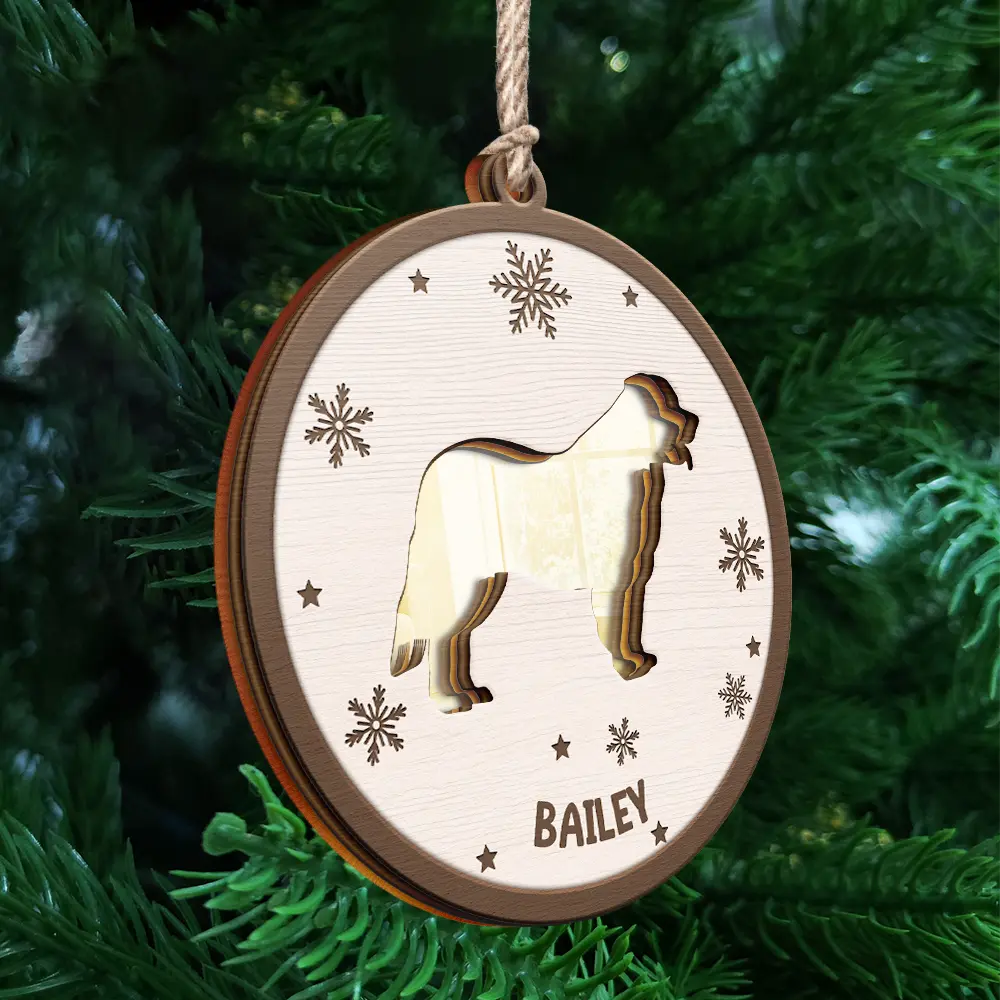 Dog Shape Christmas Gift For Dog Lovers - Personalized Mirror Ornament ORNA1210
