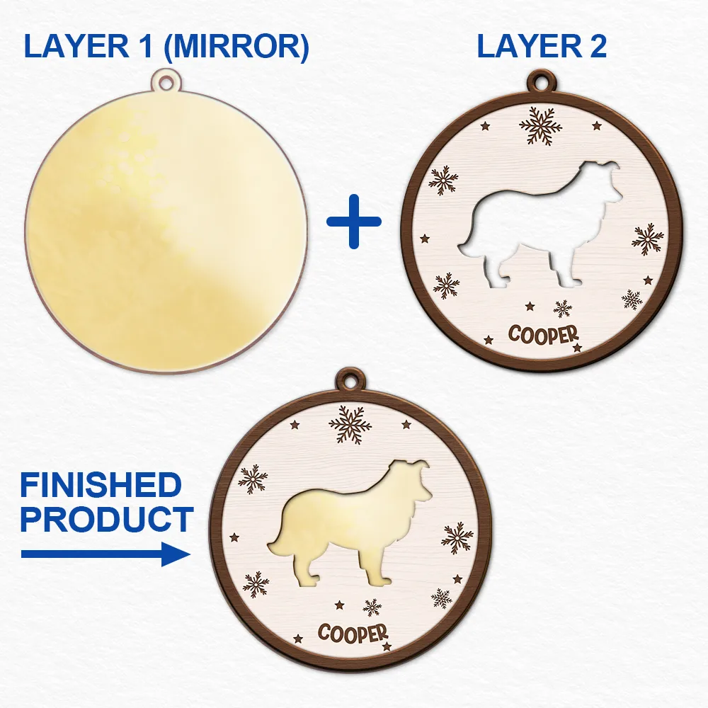 Dog Shape Christmas Gift For Dog Lovers - Personalized Mirror Ornament ORNA1210