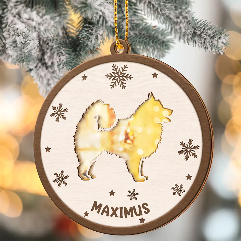 Dog Shape Christmas Gift For Dog Lovers - Personalized Mirror Ornament ORNA1210