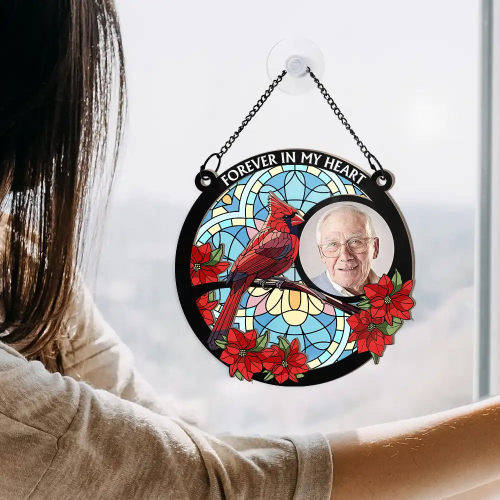 Custom Photo I'm Always With You Memorial - Personalized Window Hanging Suncatcher Ornament ORNA1210