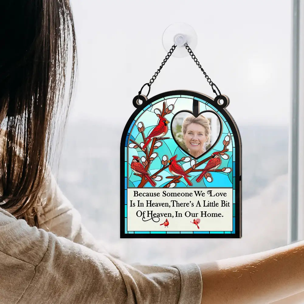 Custom Photo I'm Always With You Memorial Bird - Personalized Window Hanging Suncatcher Ornament ORNA1210