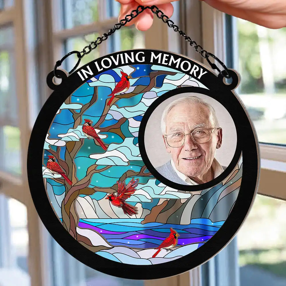 Custom Photo I'm Always With You Memorial Family - Personalized Window Hanging Suncatcher Ornament ORNA1210