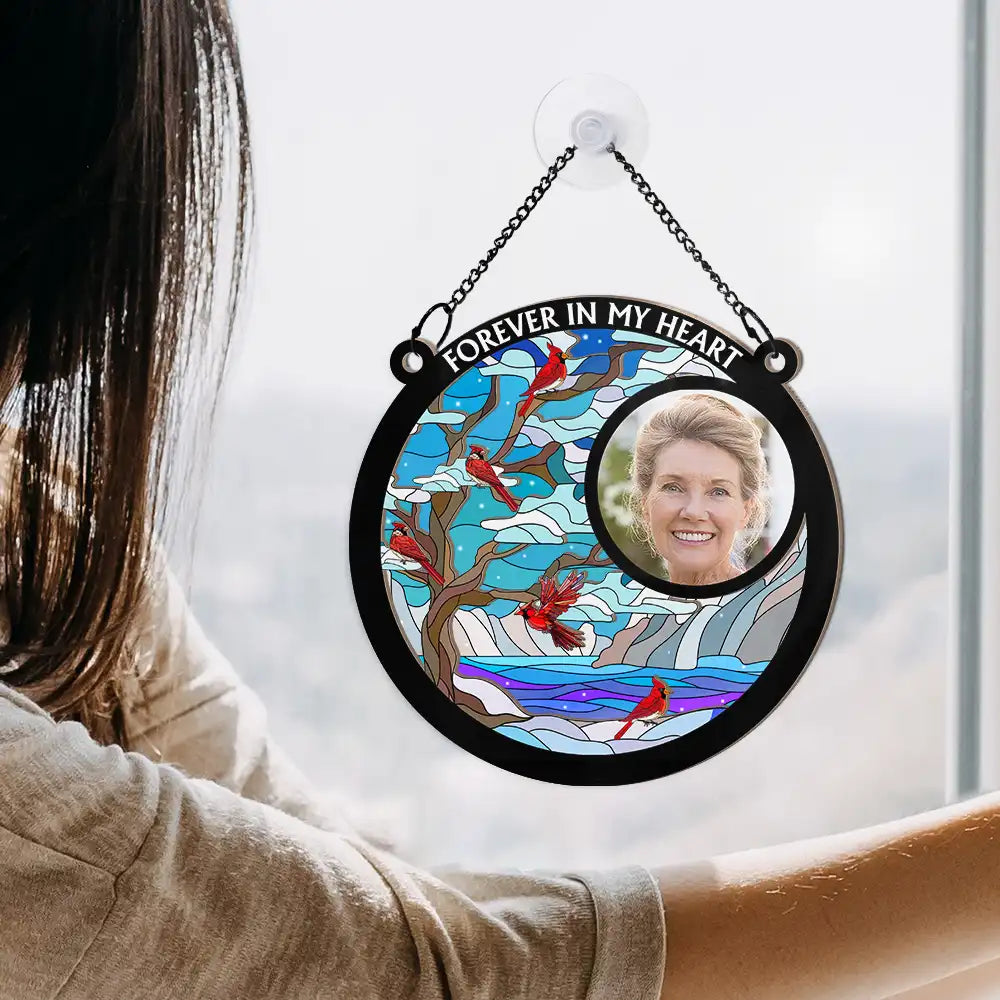 Custom Photo I'm Always With You Memorial Family - Personalized Window Hanging Suncatcher Ornament ORNA1210