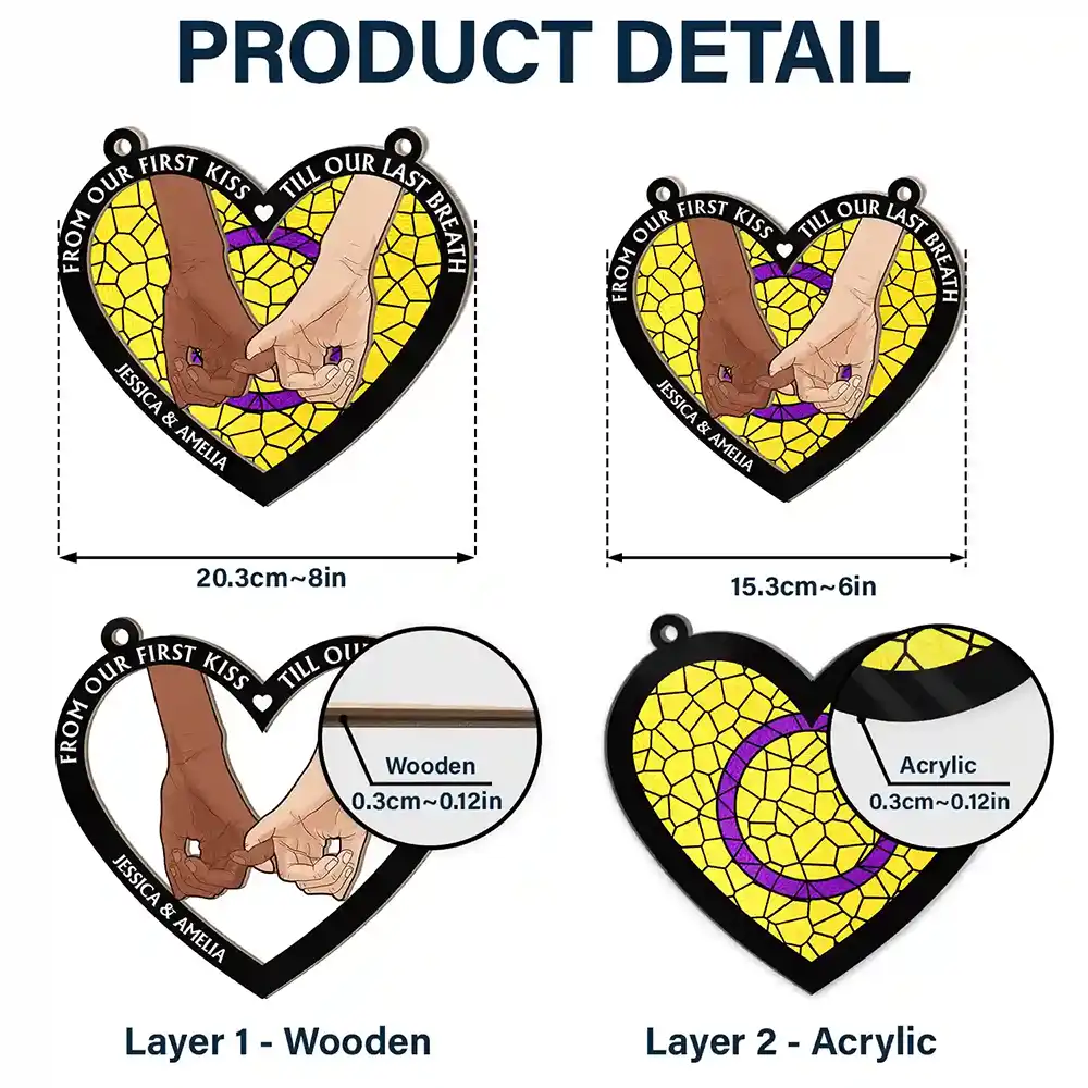 From Our First Kiss Till Our Last Breath Pride - Personalized Window Hanging Suncatcher Ornament ORNA1210