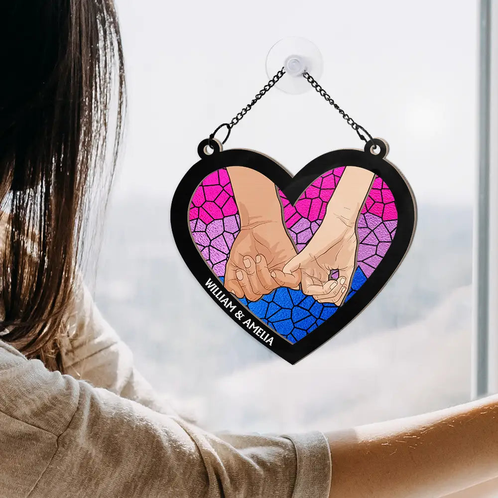 Pinky Promise Pride Couple - Personalized Window Hanging Suncatcher Ornament ORNA1210