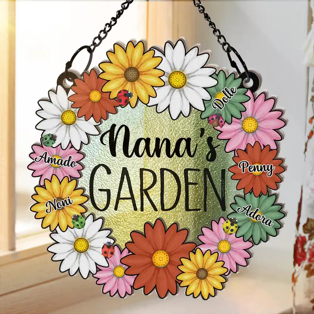 Nana's Garden - Personalized Window Hanging Suncatcher Ornament ORNA1210