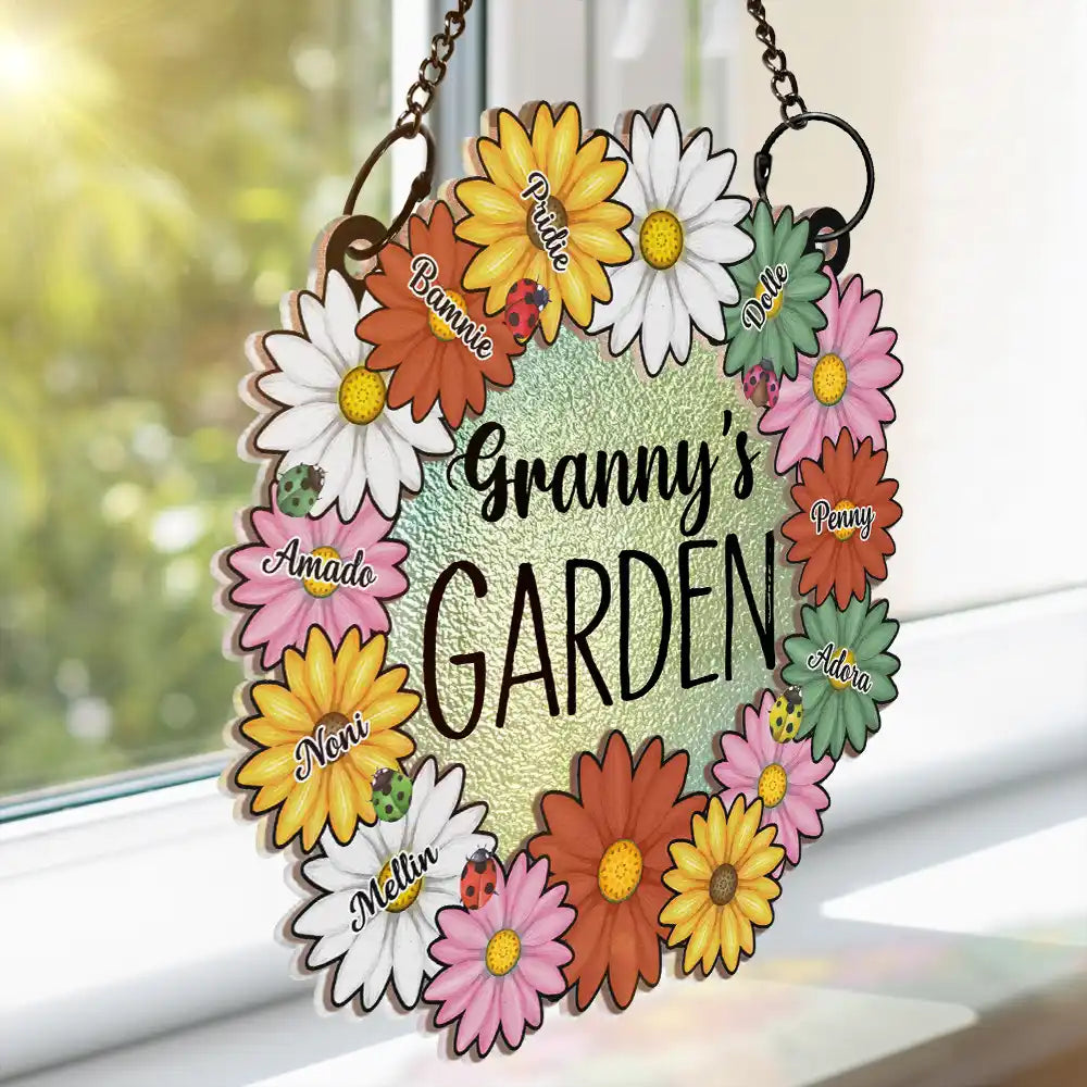 Nana's Garden - Personalized Window Hanging Suncatcher Ornament ORNA1210
