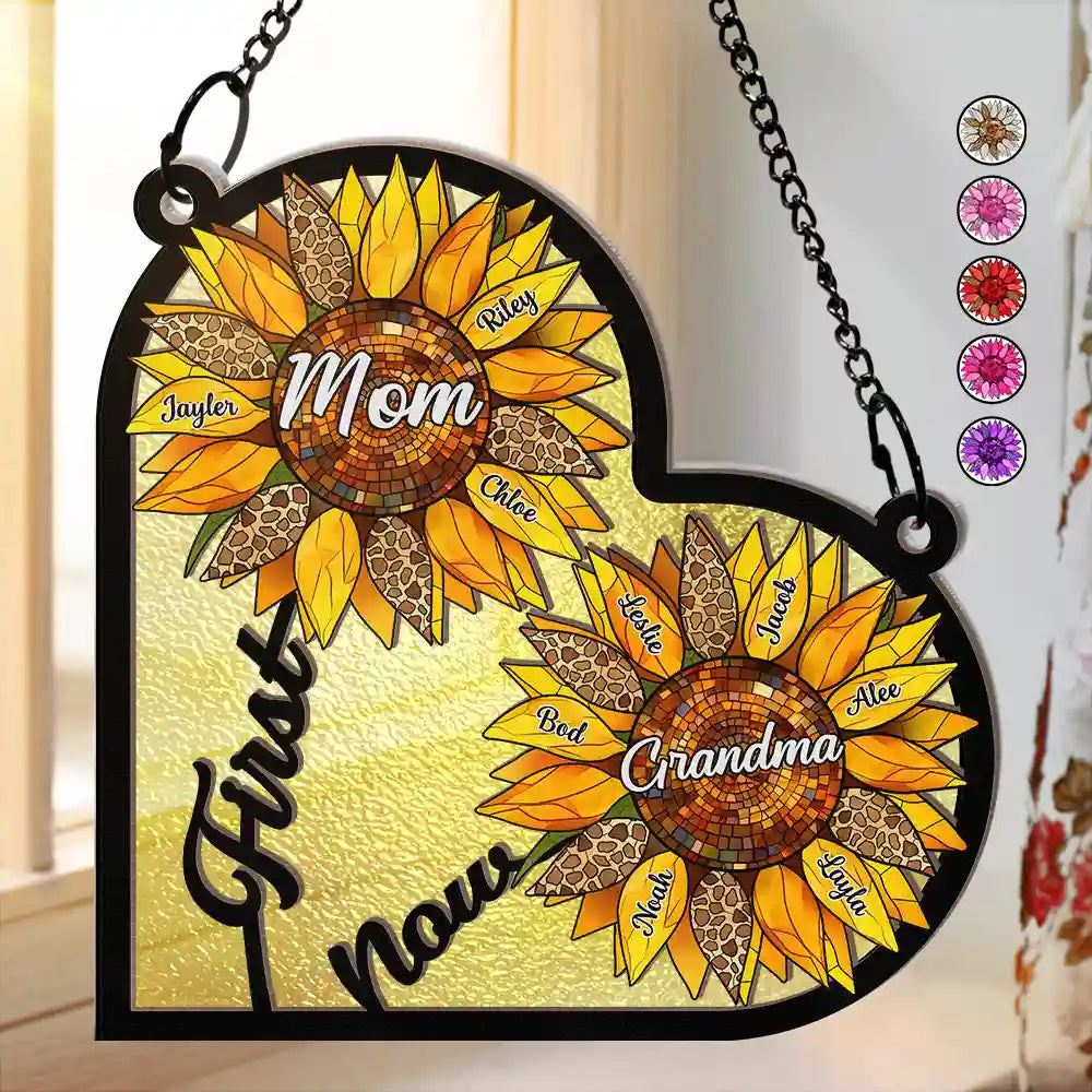 First Mom Now Grandma - Personalized Window Hanging Suncatcher Ornament ORNA1210