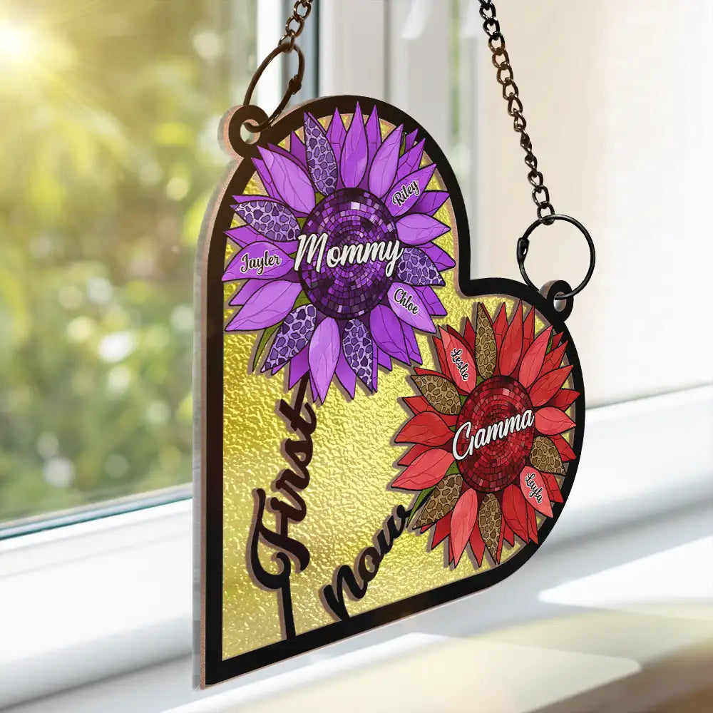 First Mom Now Grandma - Personalized Window Hanging Suncatcher Ornament ORNA1210