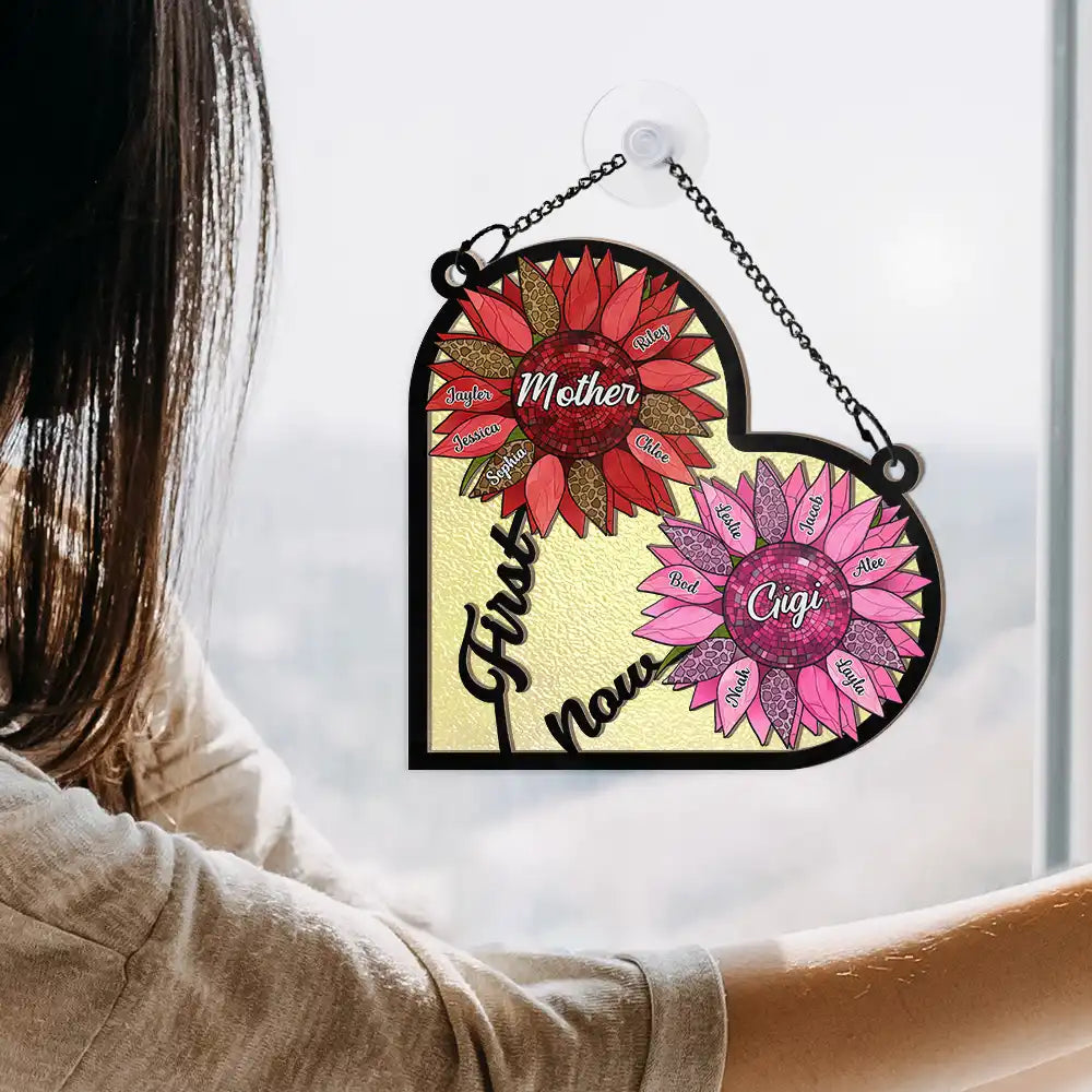 First Mom Now Grandma - Personalized Window Hanging Suncatcher Ornament ORNA1210