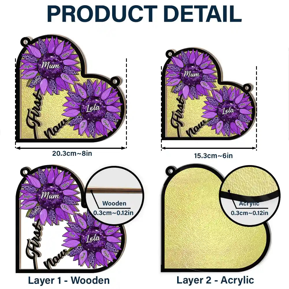 First Mom Now Grandma - Personalized Window Hanging Suncatcher Ornament ORNA1210