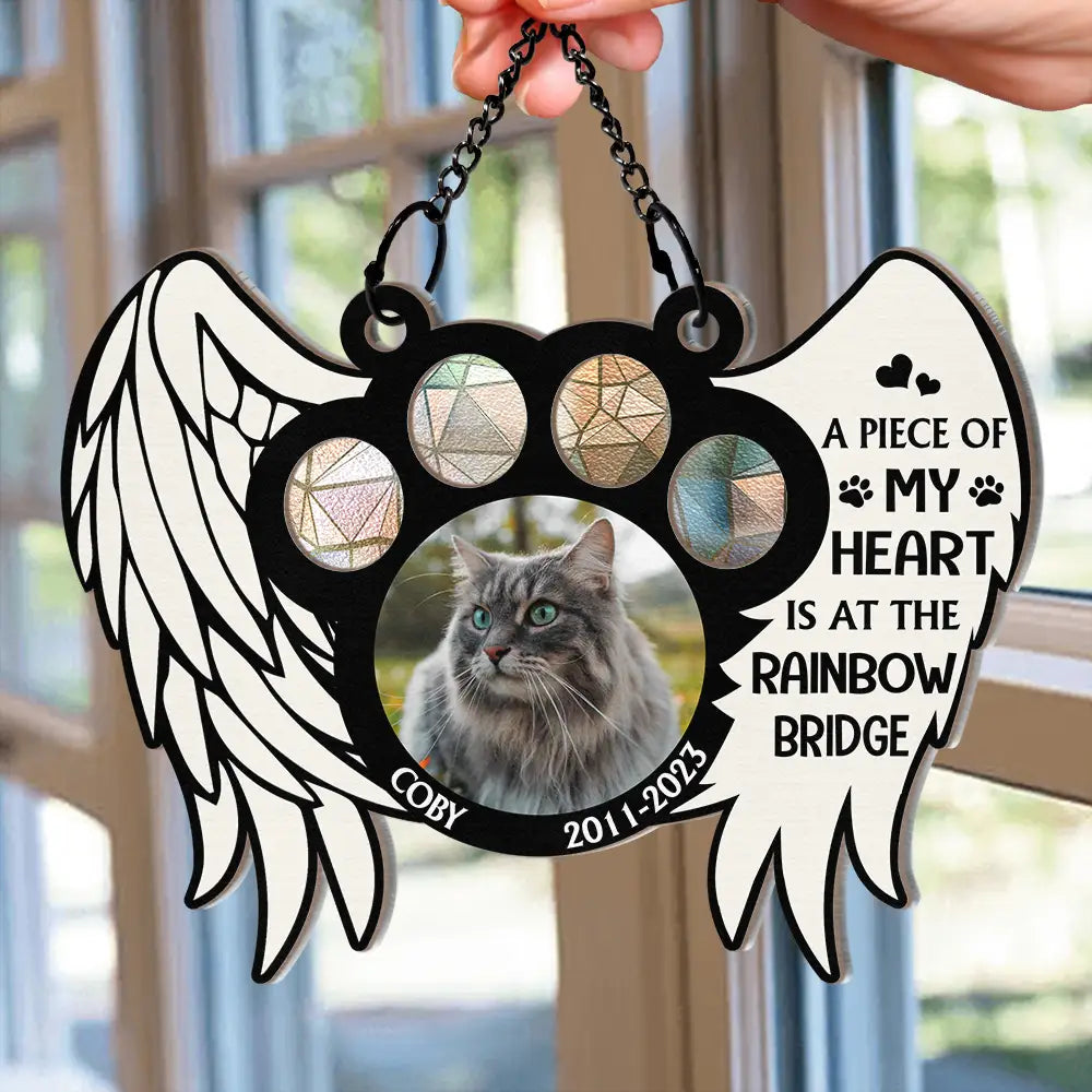 Custom Photo The Moment Your Heart Stopped Memorial - Personalized Window Hanging Suncatcher Ornament ORNA1210