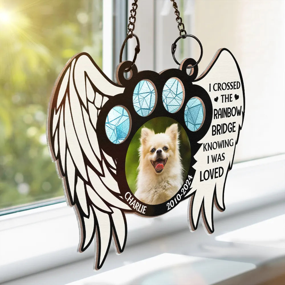 Custom Photo The Moment Your Heart Stopped Memorial - Personalized Window Hanging Suncatcher Ornament ORNA1210