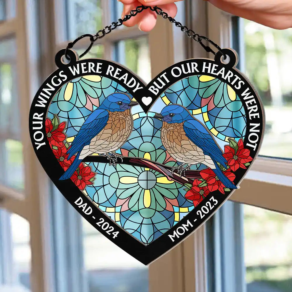 Those We Love Don't Go Away Memorial - Personalized Window Hanging Suncatcher Ornament ORNA1210