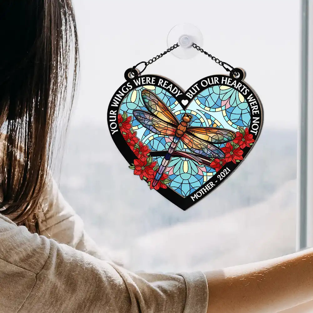 Those We Love Don't Go Away Memorial - Personalized Window Hanging Suncatcher Ornament ORNA1210