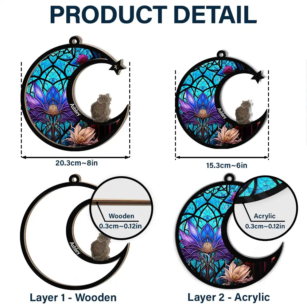 In Loving Memory Dog Cat Memorial - Personalized Window Hanging Suncatcher Ornament ORNA1210