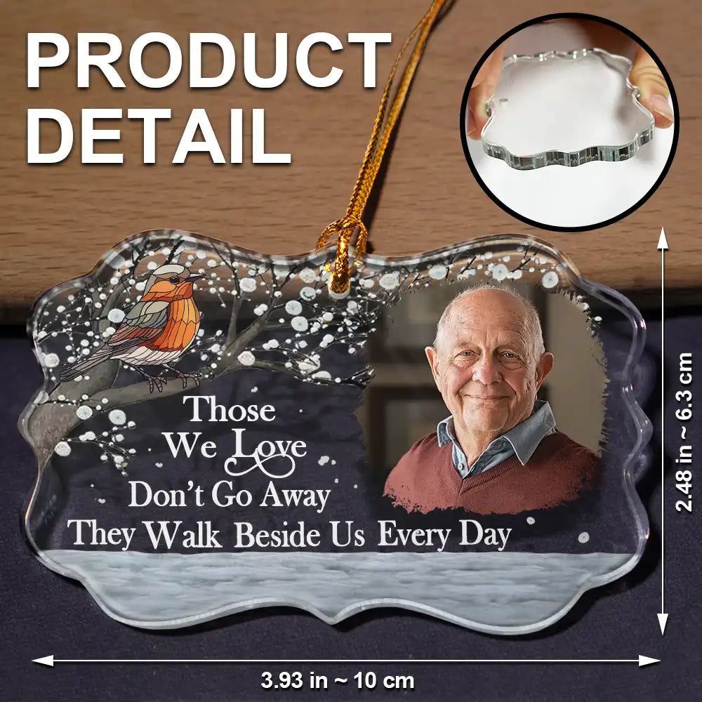 Custom Photo I'm Always With You Memorial - Personalized Medallion Glass Ornament ORNA1210