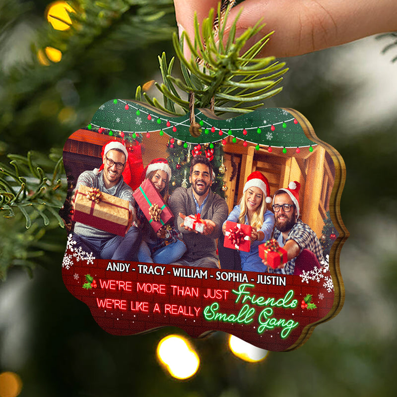 Custom Photo Here's To Another Year Of Bonding Over Alcohol Christmas Best Friends - Bestie BFF Gift - Personalized Wooden Ornament ORNA1210