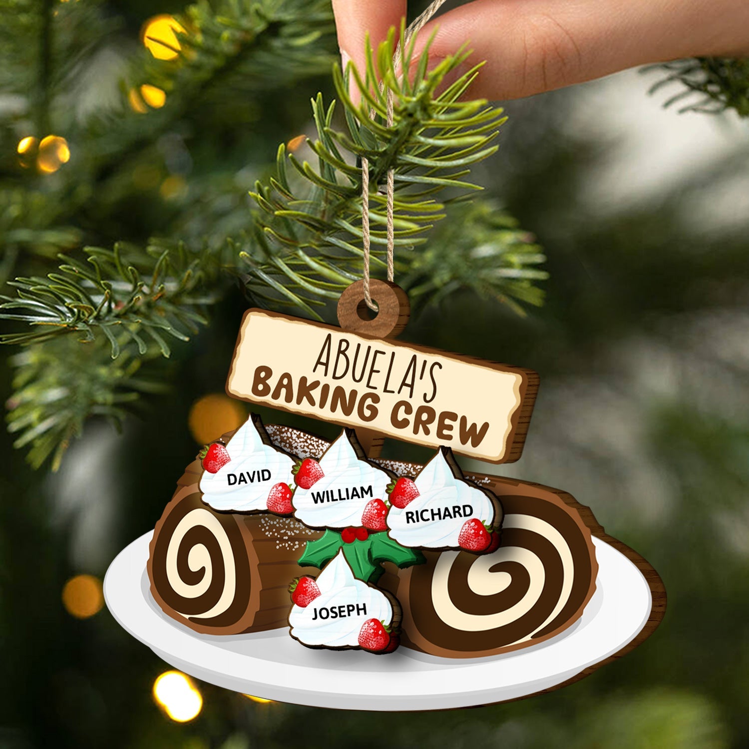 Grandma Grandpa Mom Dad Little Sweeties - Christmas Gift For Parents, Grandparents - Personalized 2-Layered Wooden Ornament ORNA1210