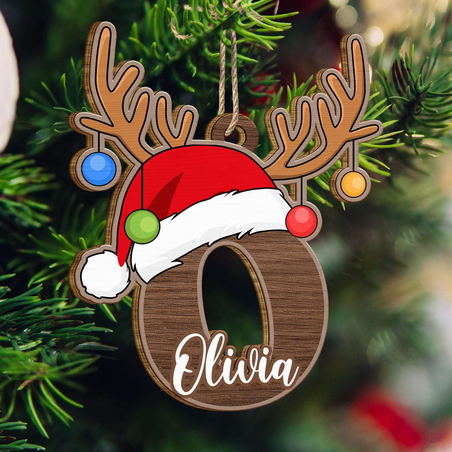 Christmas Alphabet - Family Gift - Personalized Wooden Cutout Ornament ORNA1210