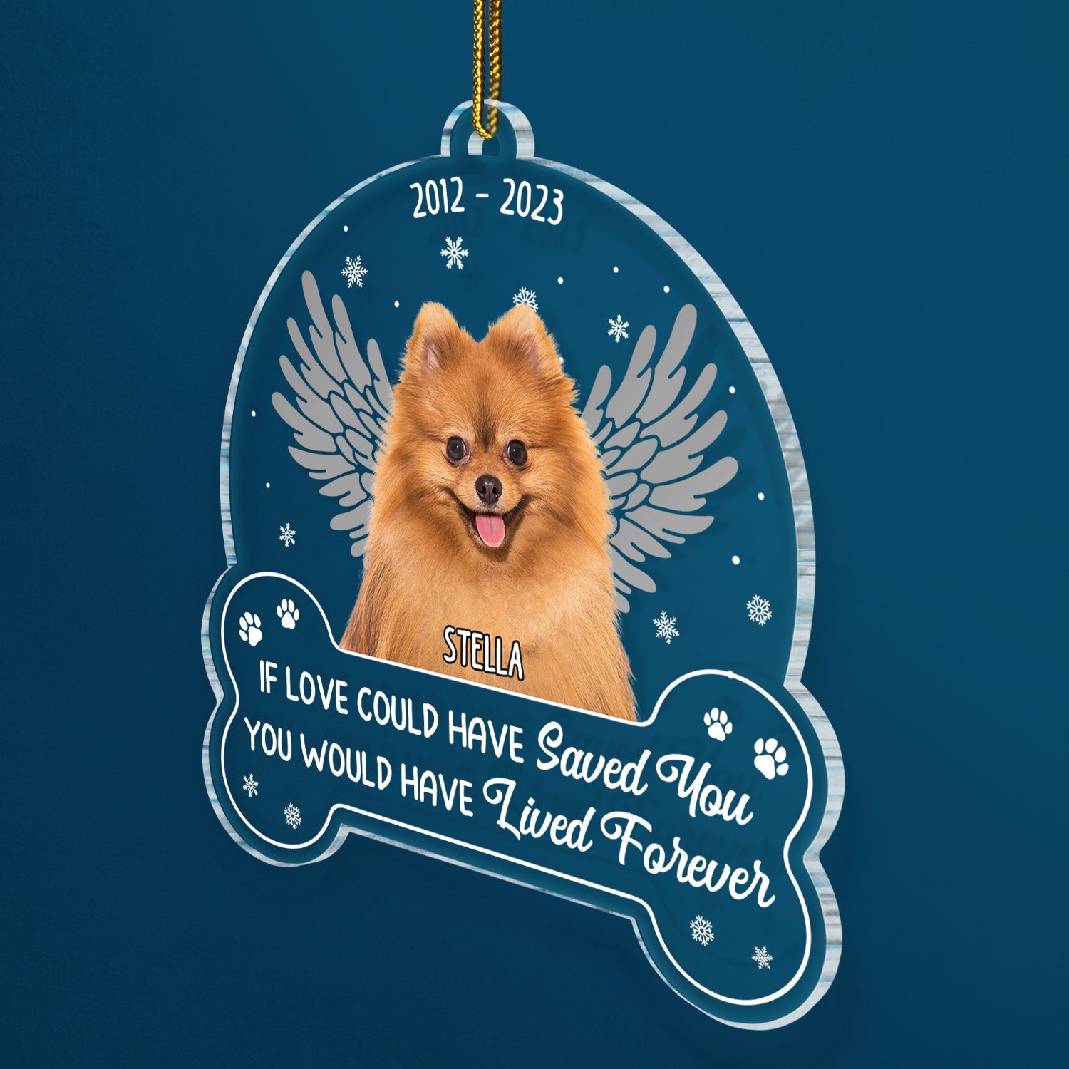 Custom Photo You Were My Favorite Hello - Memorial Gift For Dog Lovers - Personalized Custom Shaped Acrylic Ornament ORNA1210