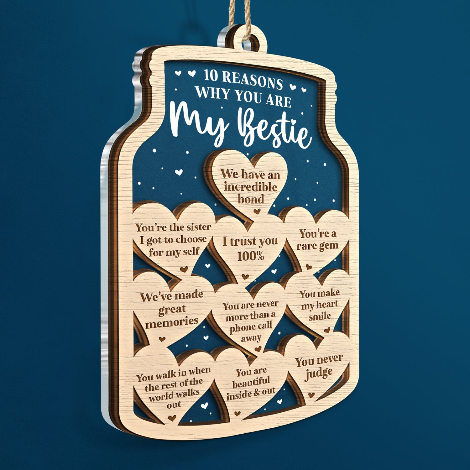 Christmas Reasons You Are My Besties - Gift For Besties - Personalized 2-Layered Mix Ornament ORNA1210