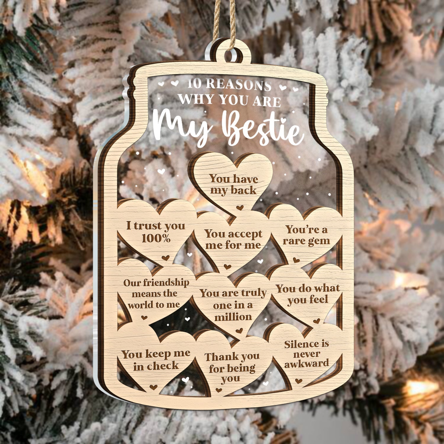 Christmas Reasons You Are My Besties - Gift For Besties - Personalized 2-Layered Mix Ornament ORNA1210