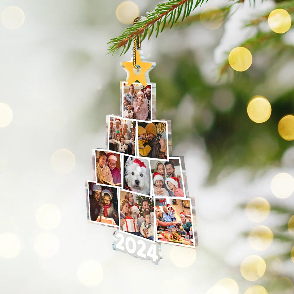 Custom Family Photo - Gift For Family - Personalized Custom Shaped Acrylic Ornament ORNA1210