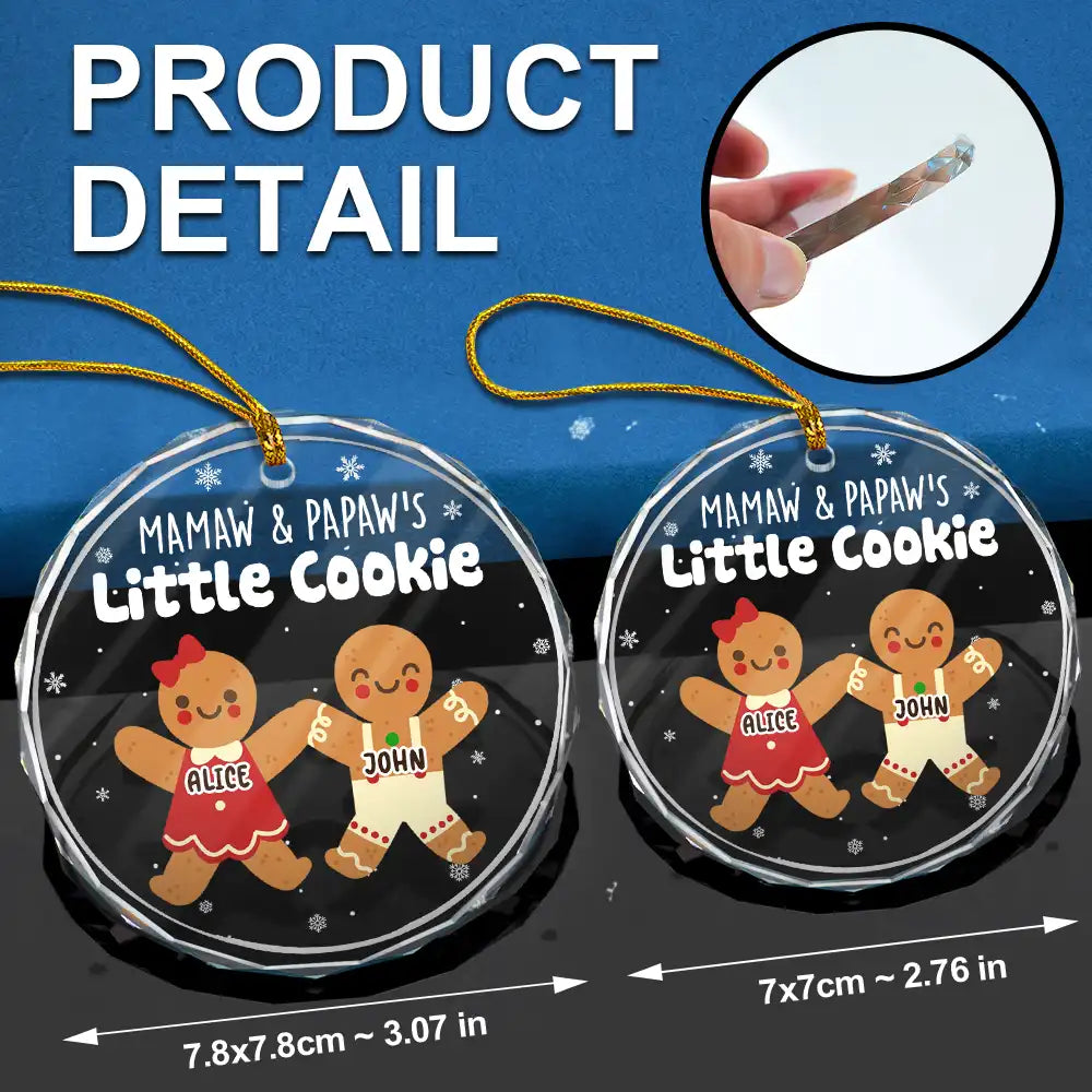 Grandma Grandpa Mom Dad Perfect Batch - Personalized Circle Glass Ornament ORNA1210