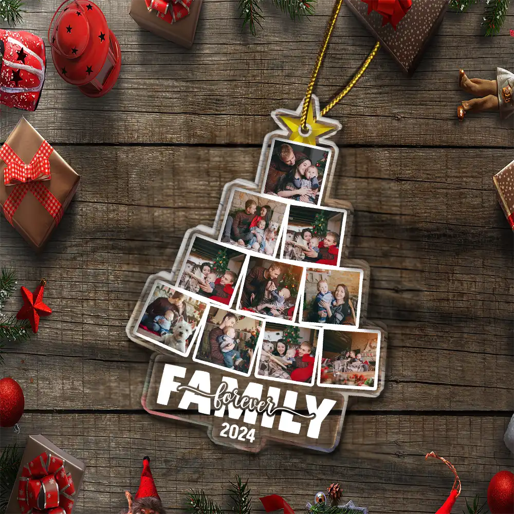 Custom Photo Besties Sisters Family Forever - Personalized Custom Shaped Acrylic Ornament ORNA1210