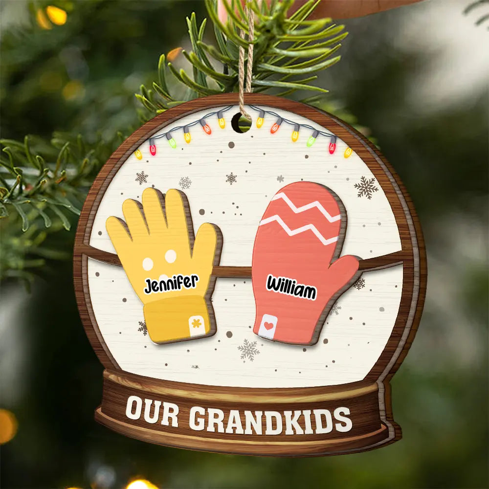 Grandkids Make Life Grand - Personalized 2-Layered Wooden Ornament ORNA1210