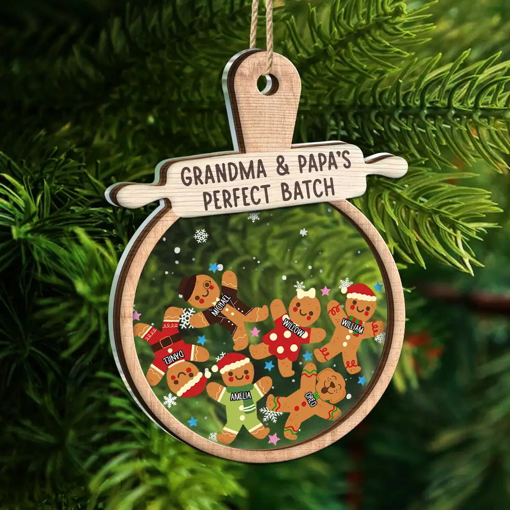 Christmas Grandma Cookies - Personalized 2-Layered Mix Ornament ORNA1210