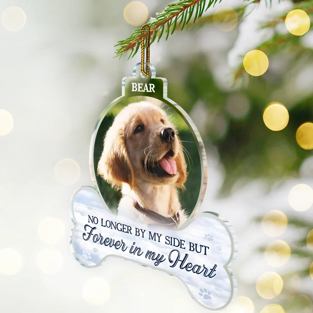 Custom Photo Forever In Our Hearts - Personalized Custom Shaped Acrylic Ornament ORNA1210