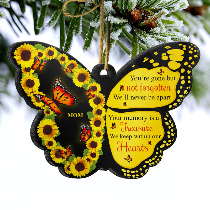 Your Memory Is A Treasure - Personalized Custom Butterfly Acrylic Ornament ORNA1210