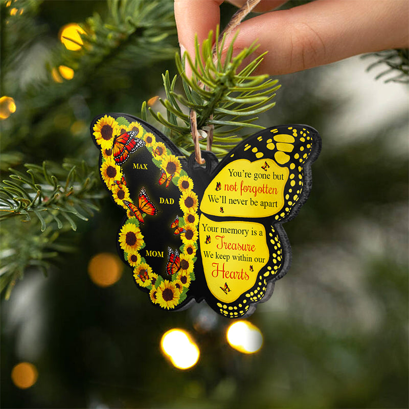 Your Memory Is A Treasure - Personalized Custom Butterfly Acrylic Ornament ORNA1210