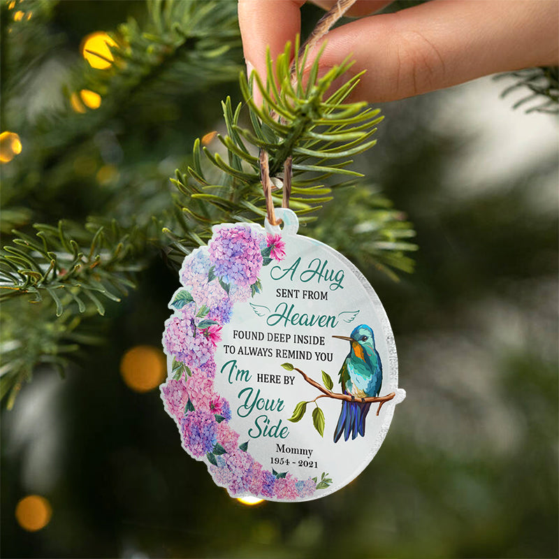 Hug Sent From Heaven - Memorial Gift - Personalized Custom Circle Acrylic Ornament ORNA1210