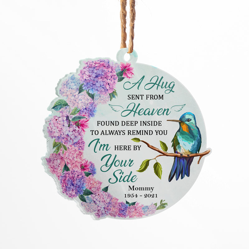 Hug Sent From Heaven - Memorial Gift - Personalized Custom Circle Acrylic Ornament ORNA1210