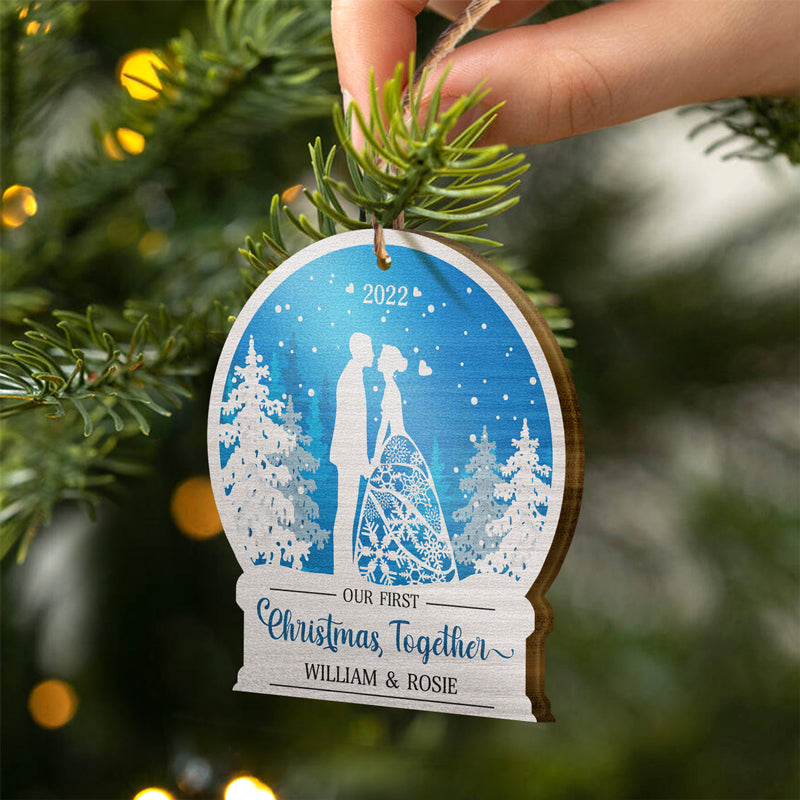Our First Christmas Together - Couple Christmas Gift - Personalized Custom Wooden Ornament ORNA1210
