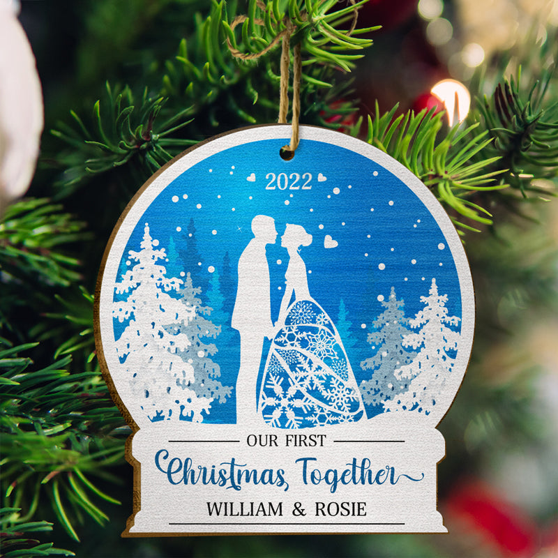 Our First Christmas Together - Couple Christmas Gift - Personalized Custom Wooden Ornament ORNA1210