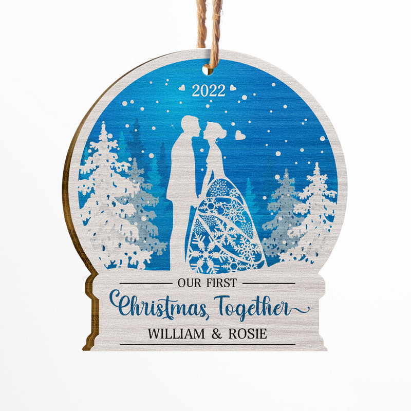 Our First Christmas Together - Couple Christmas Gift - Personalized Custom Wooden Ornament ORNA1210