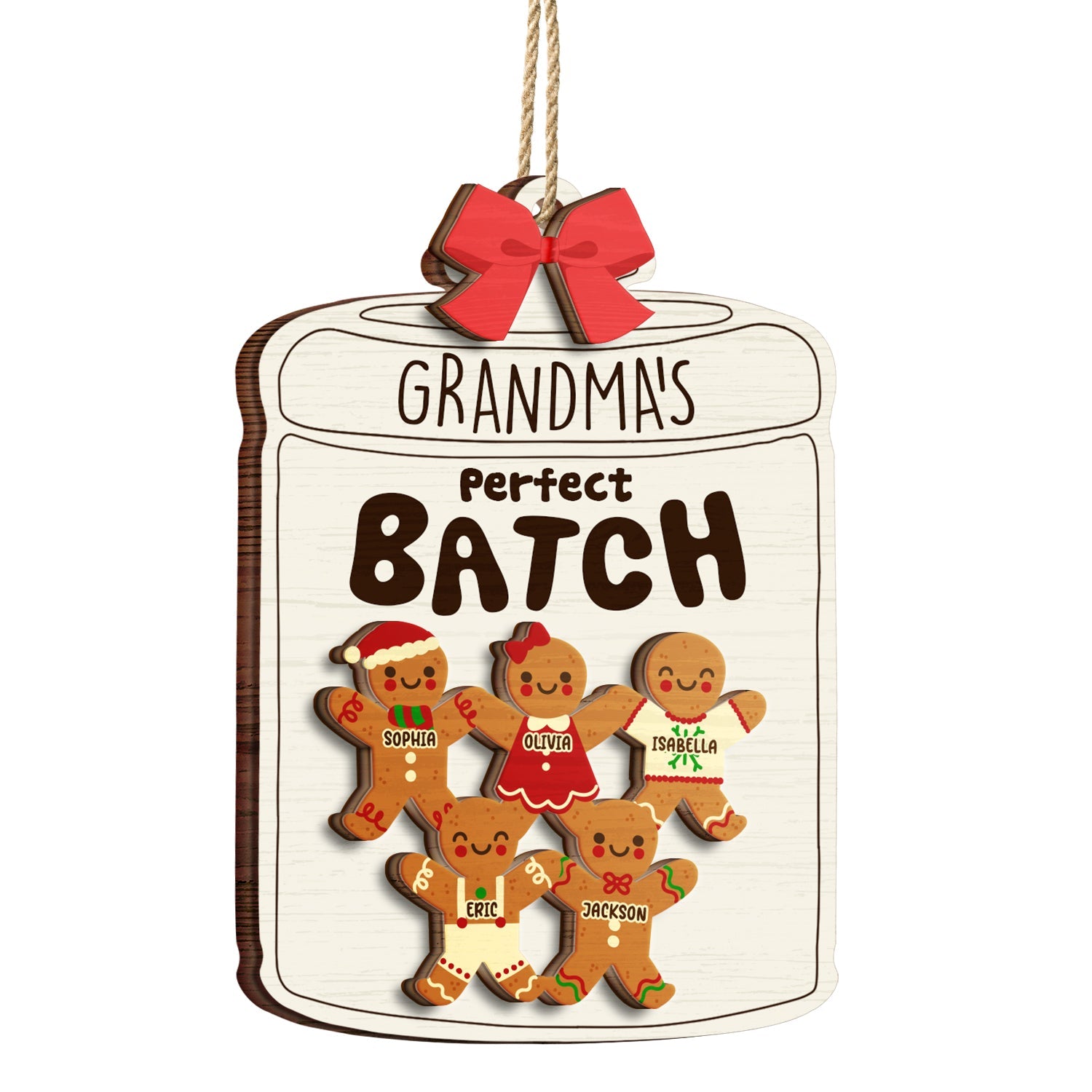 Grandma Grandpa Mom Dad Perfect Patch - Gift For Mom, Dad, Grandparents - Personalized 2-Layered Wooden Ornament ORNA1210