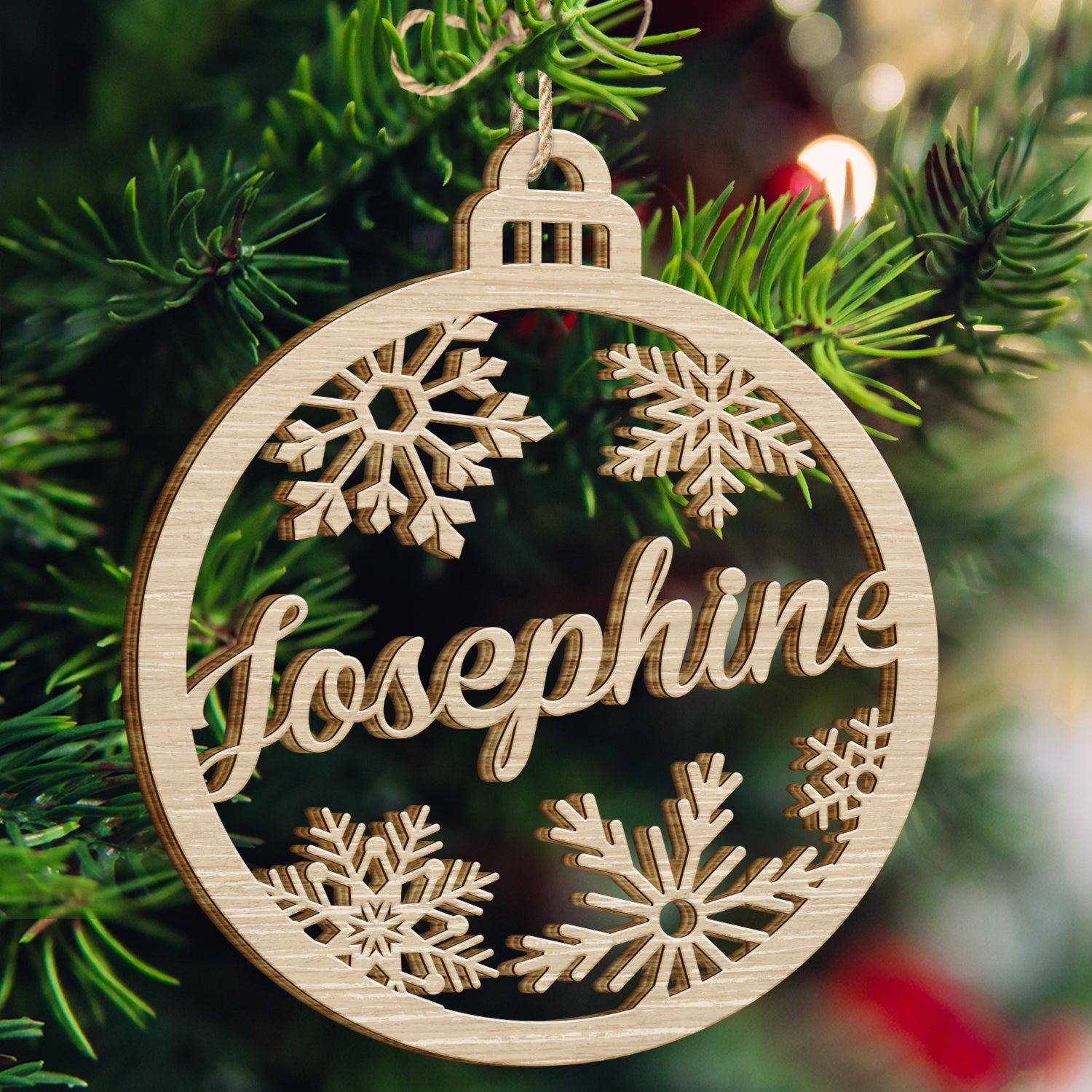 Family Custom Name Cut-out - Christmas Gift For Family - Personalized Wooden Cutout Ornament ORNA1210