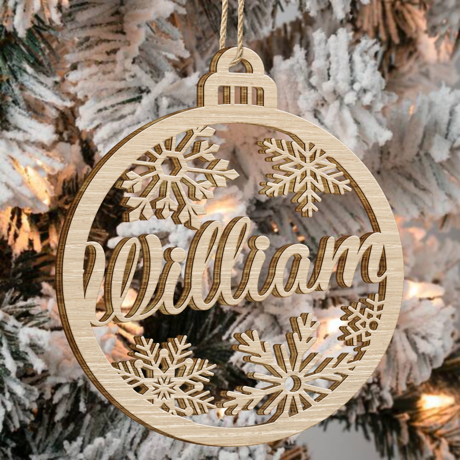 Family Custom Name Cut-out - Christmas Gift For Family - Personalized Wooden Cutout Ornament ORNA1210